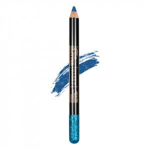 Creion Colorat Contur Ochi cu Sclipici, Ushas Glittery Blue #04
