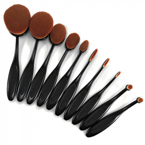 Set 10 pensule machiaj Ovale Curve Brushes Beauty Make-up