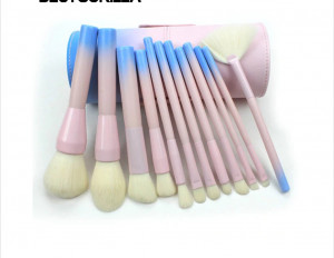 Set 9 pensule profesionale machiaj Pink and Blue Collection