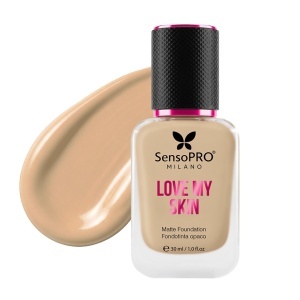 Fond de ten Love My Skin, cu vitamina E, SensoPRO Milano, S02 Light-Warm