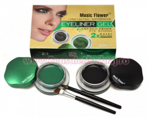 Eyeliner Gel 2 culori Eye Studio Black & Green + 2 pensule