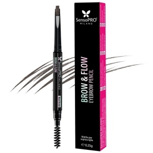 Creion de Sprancene Brow & Flow SensoPRO Milano - Black Brown