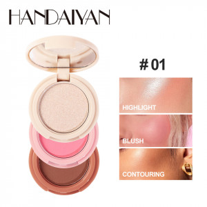 Set 3 in 1 Handaiyan Highlight & Blush & Contouring #01