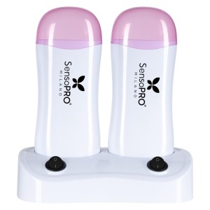 Incalzitor Ceara Epilare dublu cu suport WAX EXPERT DUO - SensoPRO Milano, Roz