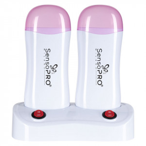 Incalzitor Ceara Epilare dublu cu suport WAX EXPERT DUO - SensoPRO Milano, Roz