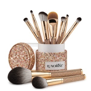 Set 9 Pensule Machiaj LUXORISE Glam Shine + Suport Pensule CADOU