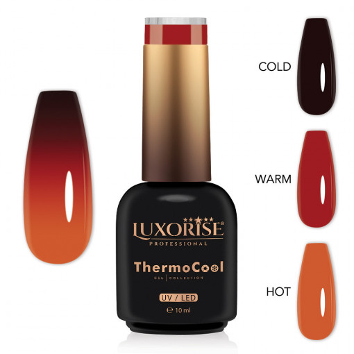 Oja Semipermanenta Termica 3 Culori LUXORISE ThermoCool, Vivid Thrill 10ml