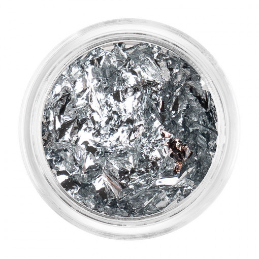 Pigment Unghii LUXORISE Platinum Flake, Silver