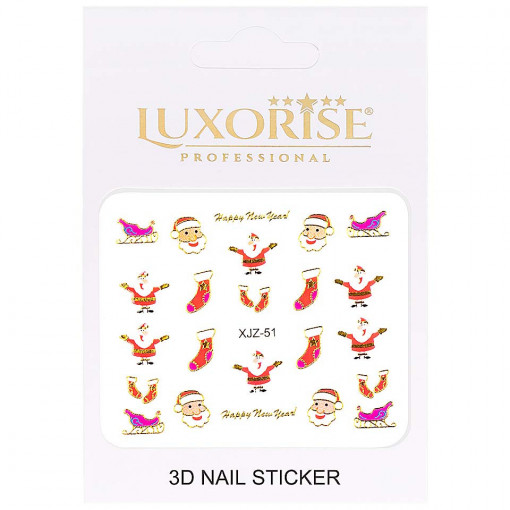 Sticker 3D Unghii Adventure XJZ-51 Christmas Collection, LUXORISE