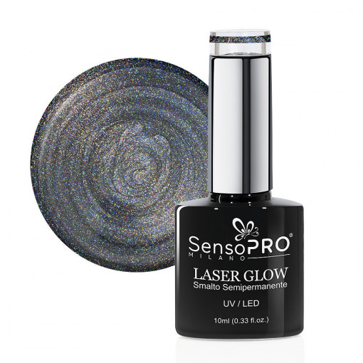 Oja Semipermanenta Holografica Laser Glow SensoPRO Milano #12 Magic Dust, 10ml