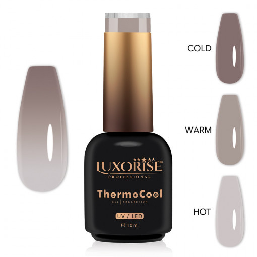 Oja Semipermanenta Termica 3 Culori LUXORISE ThermoCool, Cashmere Love 10ml