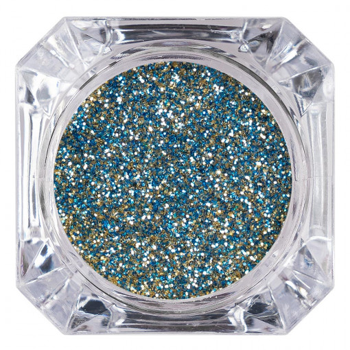 Sclipici Glitter Unghii Pulbere Blue Glow #53, LUXORISE