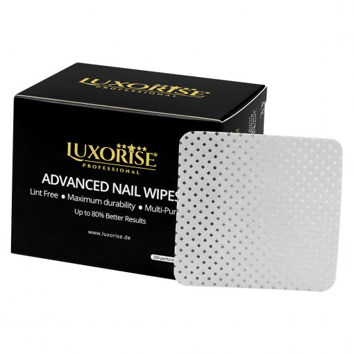Servetele Perforate Unghii Advanced Nail Wipes, LUXORISE, 200 buc