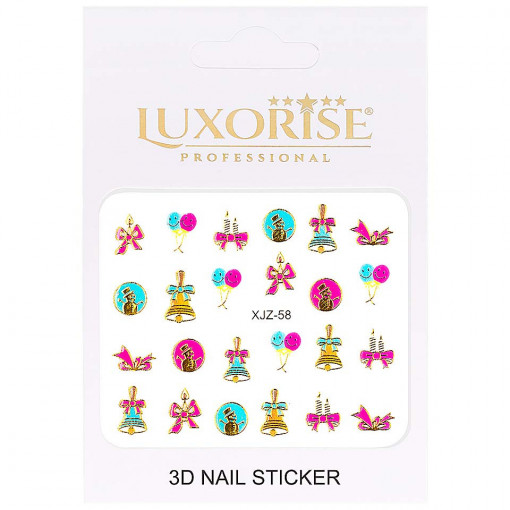 Sticker 3D Unghii Adventure XJZ-58 Christmas Collection, LUXORISE