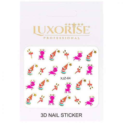 Sticker 3D Unghii Adventure XJZ-64 Christmas Collection, LUXORISE
