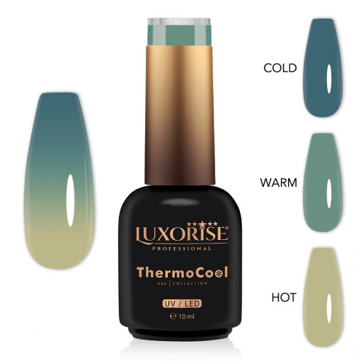 Oja Semipermanenta Termica 3 Culori LUXORISE ThermoCool, Summer Cocktail 10ml
