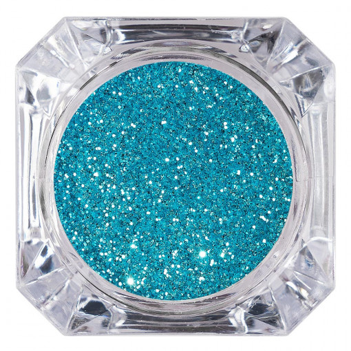 Sclipici Glitter Unghii Pulbere Caribbean Blue #12, LUXORISE