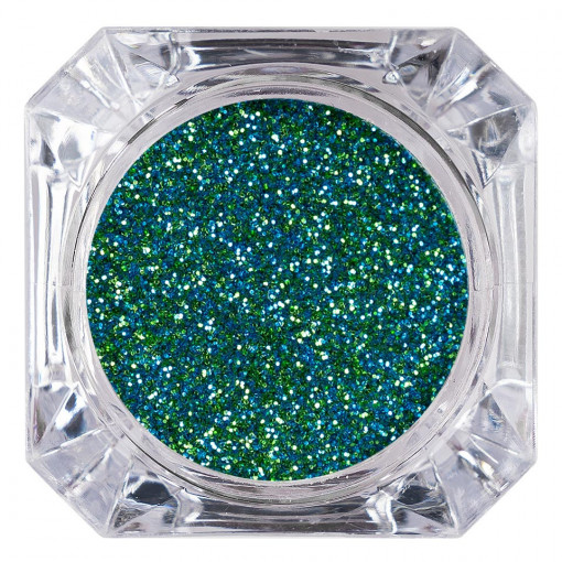 Sclipici Glitter Unghii Pulbere Green Glow #54, LUXORISE