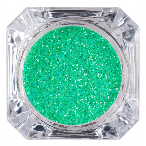 Sclipici Glitter Unghii Pulbere Verde Aprins #34, LUXORISE