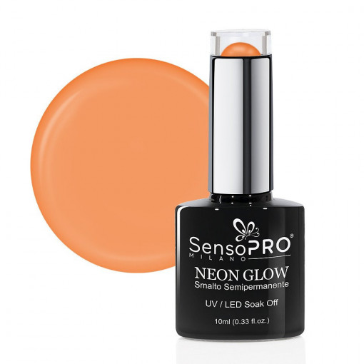 Oja Semipermanenta Neon Glow SensoPRO Delicious Peach #03, 10ml