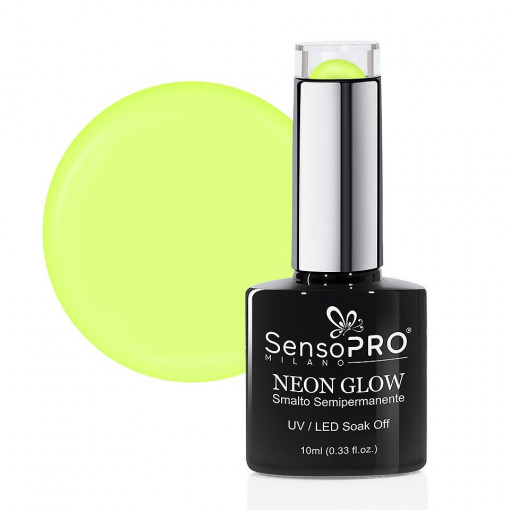 Oja Semipermanenta Neon Glow SensoPRO Delicious Lime #01, 10ml