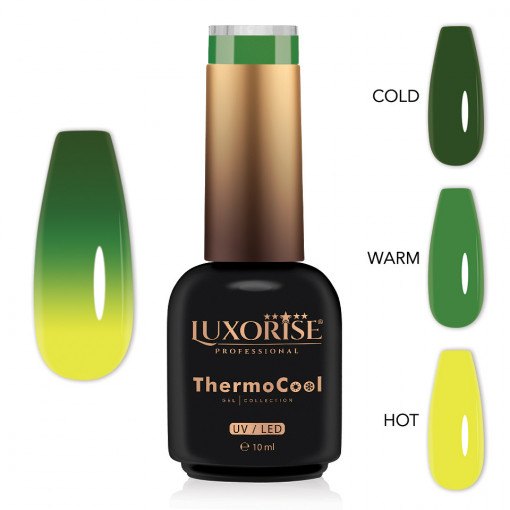 Oja Semipermanenta Termica 3 Culori LUXORISE ThermoCool, Citrus Cooler 10ml