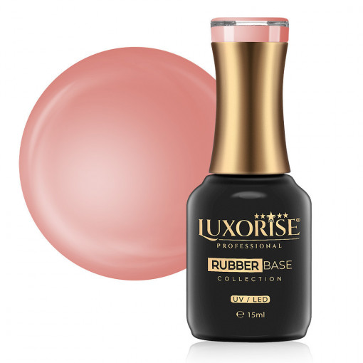 Rubber Base LUXORISE Crystal Collection, Opulent Peach 15ml