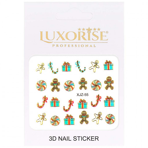 Sticker 3D Unghii Adventure XJZ-55 Christmas Collection, LUXORISE
