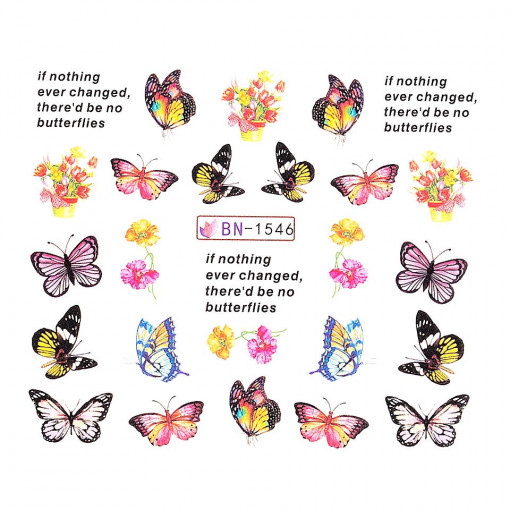 Tatuaj Unghii Butterfly BN-1546, LUXORISE