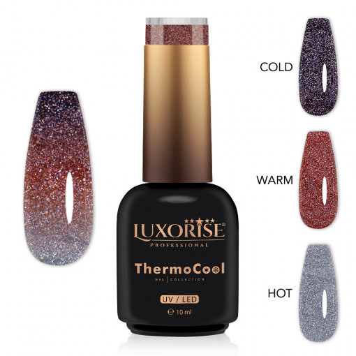 Oja Semipermanenta Termica 3 Culori LUXORISE ThermoCool, Future Spark 10ml