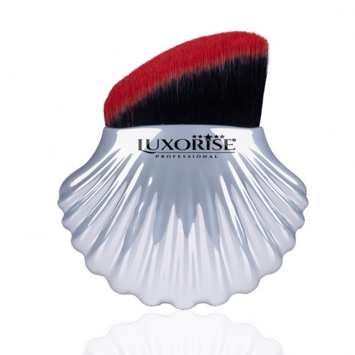 Pensula Machiaj Silver Shell Red Brush LUXORISE