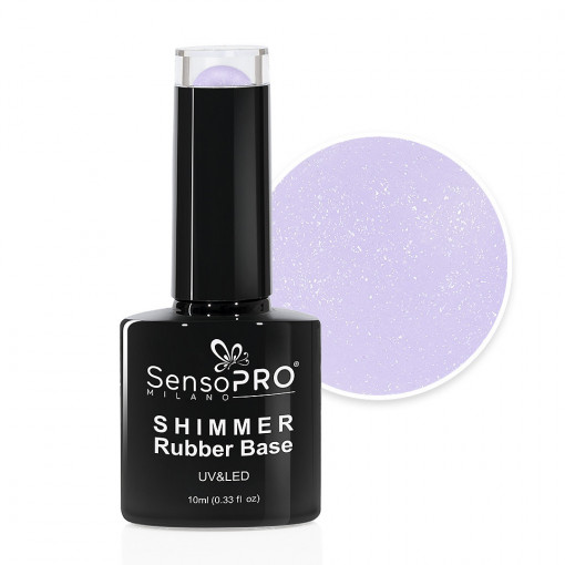 Shimmer Rubber Base SensoPRO Milano 10ml, Silver Euphoria #54