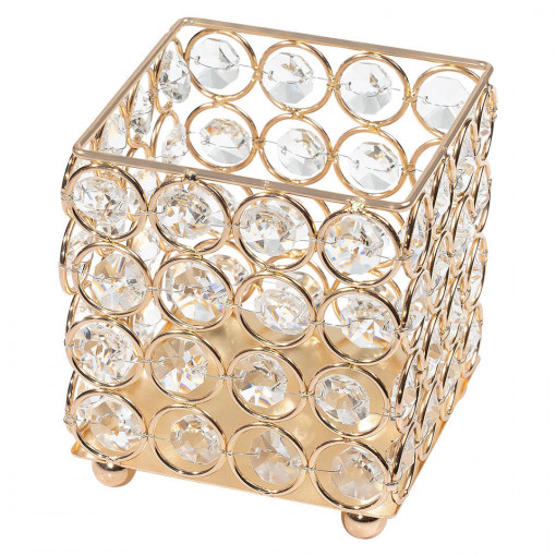 Suport Pensule Unghii Diamond Crystal LUXORISE, Gold
