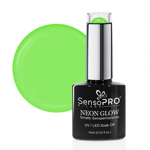 Oja Semipermanenta Neon Glow SensoPRO Delicious Kiwi #12, 10ml