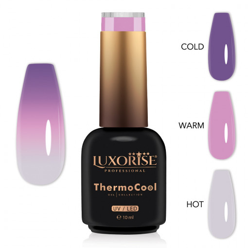 Oja Semipermanenta Termica 3 Culori LUXORISE ThermoCool, Bloom Energy 10ml