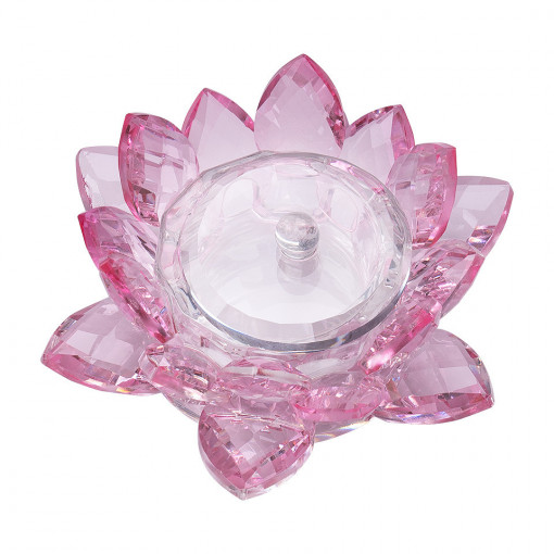Recipient din Sticla pentru Manichiura LUXORISE, Pink Flower