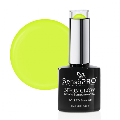 Oja Semipermanenta Neon Glow SensoPRO Delicious Lemon #13, 10ml