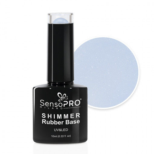 Shimmer Rubber Base SensoPRO Milano 10ml, Glowing Grip #56