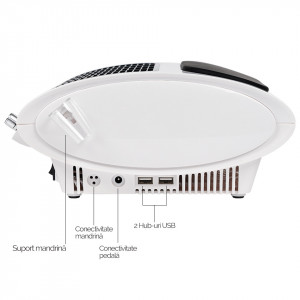Aparat Manichiura 3 in 1 - Aspirator, Freza, Lampa LED Iluminat - LUXORISE - Img 6