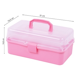 Cutie Cosmetica Compartimentata Rose cu Doua Sertare si Maner, SensoPRO Milano - Img 4