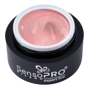 Gel Constructie Unghii Expert Line SensoPRO Milano - Cashmere Sparkle 15ml - Img 1