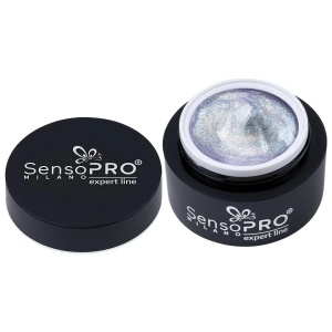 Gel Constructie Unghii Expert Line SensoPRO Milano - Holographic Lilac 30ml - Img 2