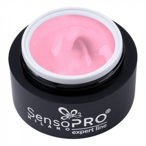 Gel Constructie Unghii Expert Line SensoPRO Milano - Shimmer Milky Pink 30ml