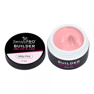 Gel Constructie Unghii SensoPRO Milano - Milky Pink 15ml - Img 4