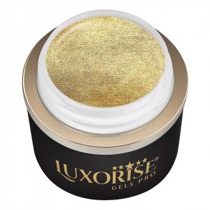 Gel Pictura Unghii LUXORISE Perfect Line - Metallic Gold, 5ml - Img 2
