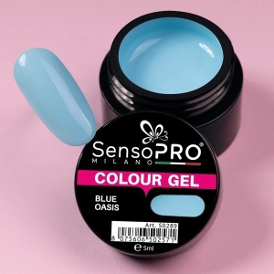 Gel UV Colorat Blue Oasis 5ml, SensoPRO Milano - Img 4