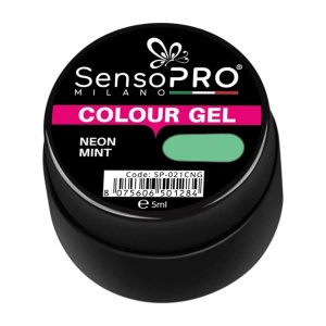 Gel UV Colorat Neon Mint 5ml, SensoPRO Milano - Img 2