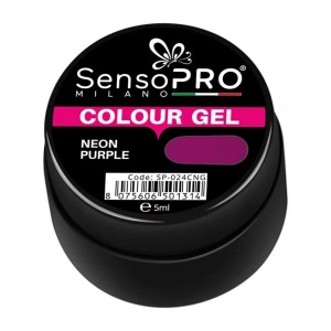 Gel UV Colorat Neon Purple 5ml, SensoPRO Milano - Img 3