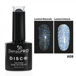 Oja Semipermanenta Disco SensoPRO Milano #09 Night Fever, 10ml - Img 3