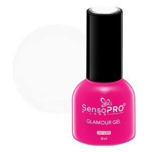 Oja Semipermanenta Glamour Gel SensoPRO Milano - #01 White Fantasy, 8ml